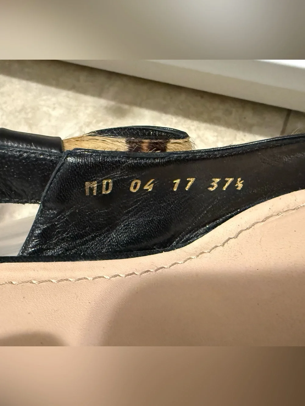 Dior Leopard-Print Pointed Slingback Pumps size 37.5